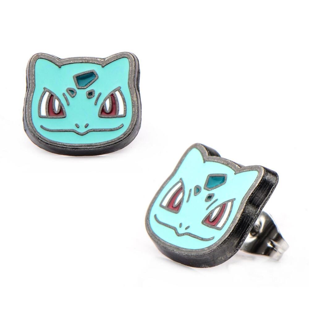 1 Pair Pokemon Bulbasaur Stud Stainless Steel Earring‎ Cute Earrings